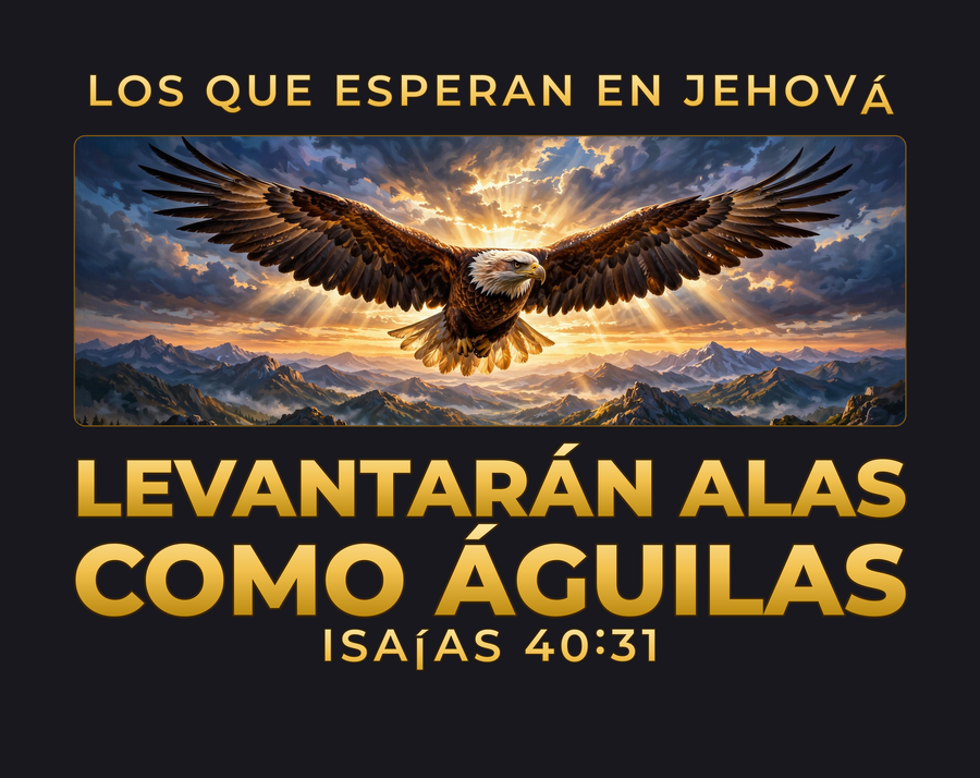 Diseño de sudadera: águila con el versículo de Isaías 40:31