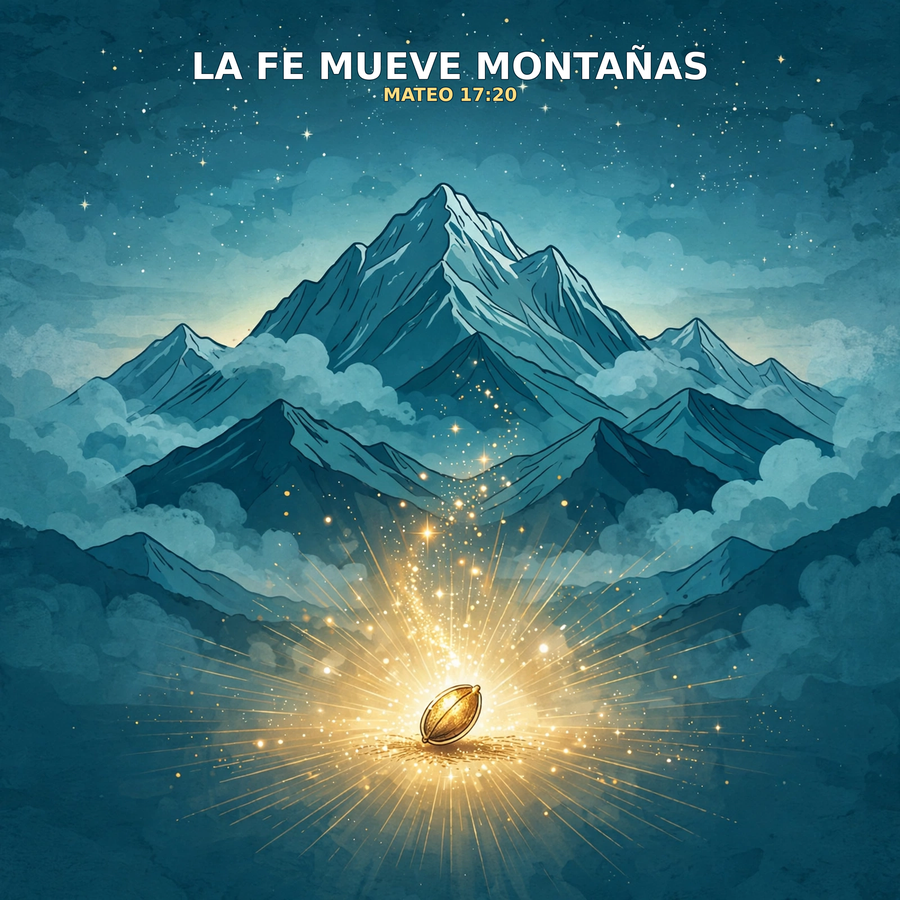 Diseño de playera: La fe mueve montañas